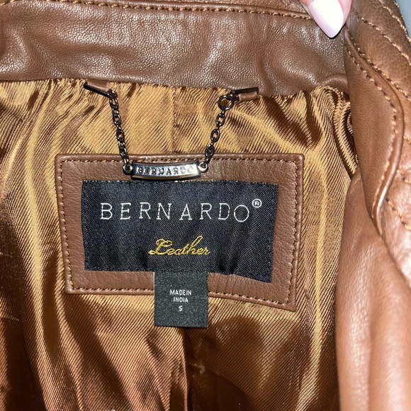 Bernardo leather jacket brown size small - Picture 2 of 4